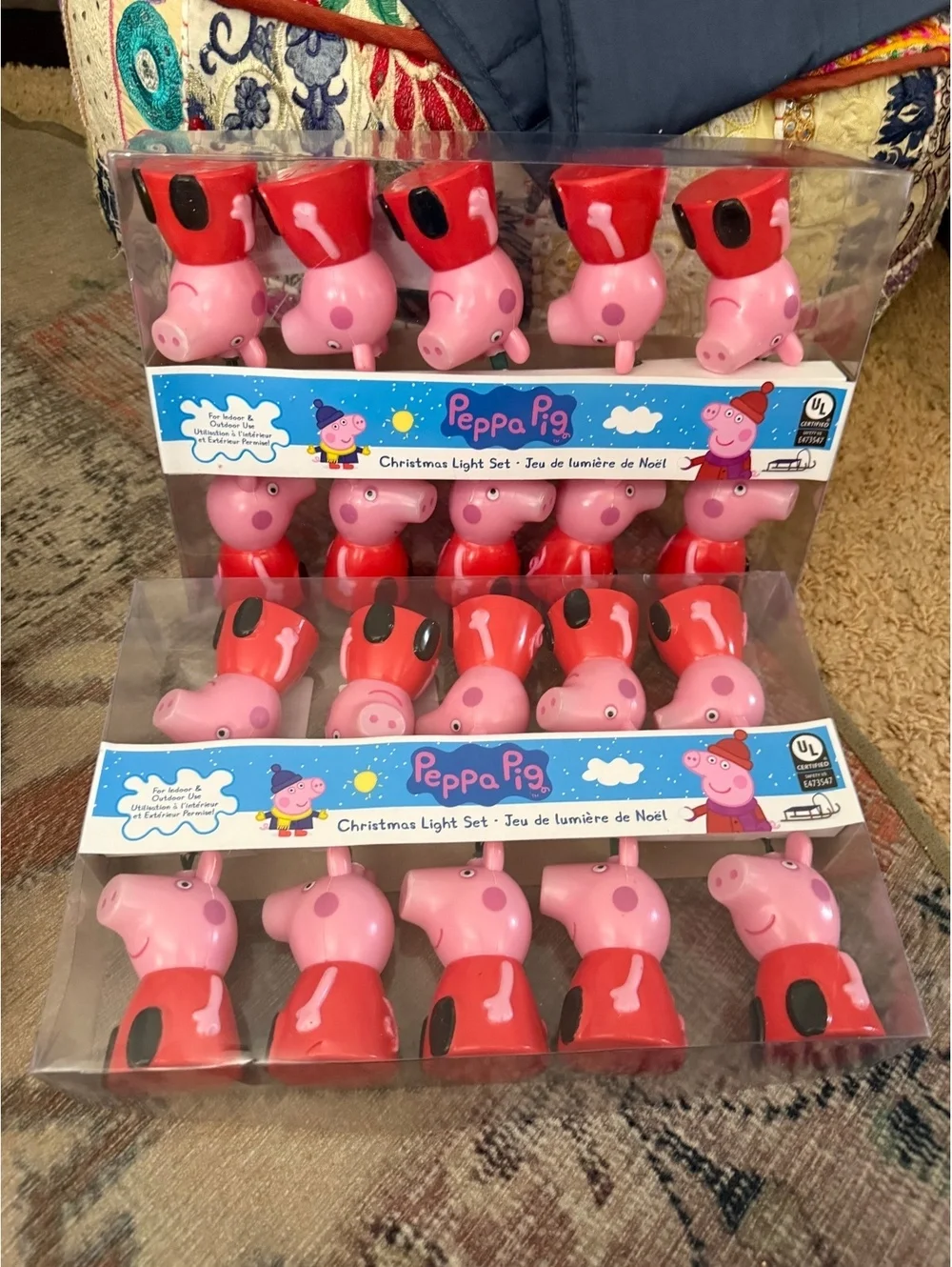 Very rare/HTF Kurt Adler Peppa pig 10 light Christmas string